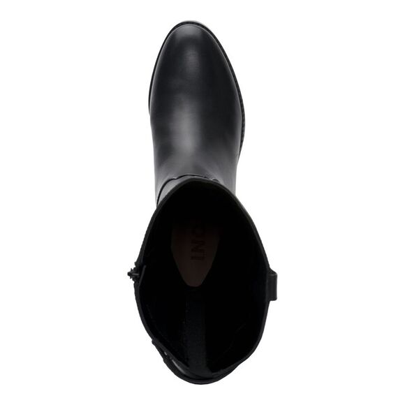 INC Womens Black Pull Tabs Snap Aleah Toe Stacked Heel Leather Riding Boot 6.5 M - Picture 3 of 4